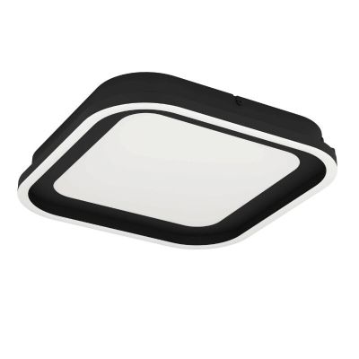 Lámpara de techo negra de aluminio, Thijn, 11W, ajustable entre luz blanco cálido y frío LED, regulable en 3 pasos