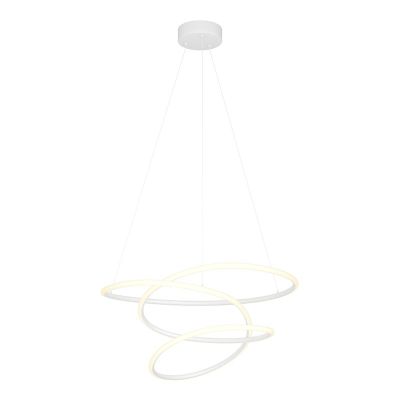 Lámpara colgante blanca de aluminio, Racale, 24W, white switch LED