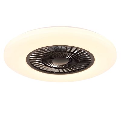 Ventilador de techo blanco de plástico, Kjelt, 40W, RGBW LED, con mando a distancia