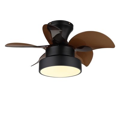 Ventilador de techo níquel de metal, Mahmut, 22W, white switch LED, con mando a distancia