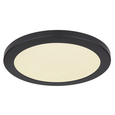 Plafón de techo negro de plástico, Cage, 24W, color de luz ajustable LED