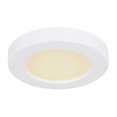 Plafón de techo blanco de plástico, Cage, 6W, color de luz ajustable LED