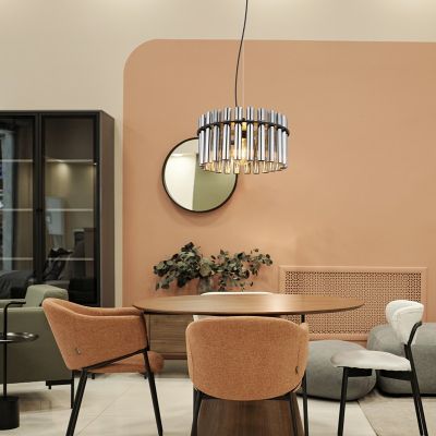 Lámpara colgante negra de vidrio, Genelva