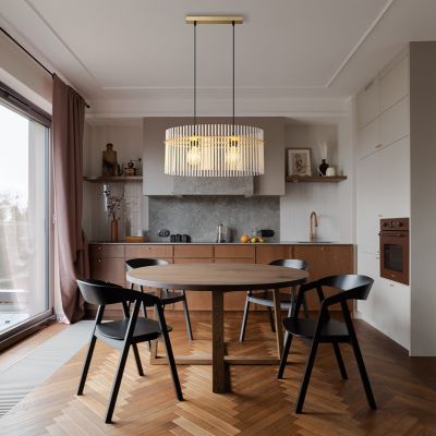 Lámpara colgante blanca de vidrio, Genelva