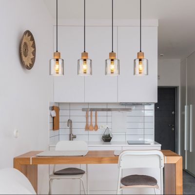 Lámpara colgante negra de vidrio, Abelon