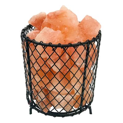 Lámpara de sal naranja de piedra, Mersa, con interruptor