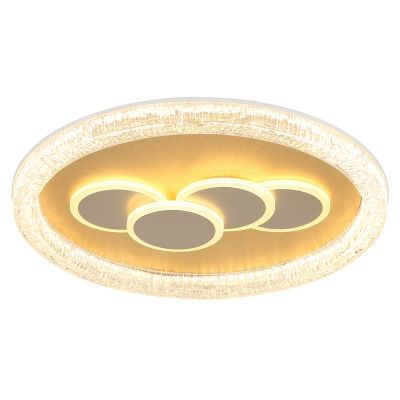 Plafón de techo dorado de acrílico, Lynsey, 40W, 3000K LED