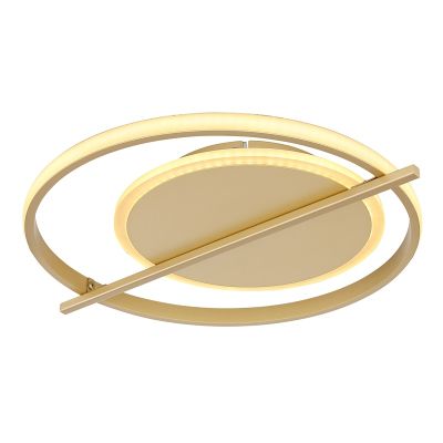 Plafón de techo dorado de aluminio, Reinald, 36W, 3000K LED