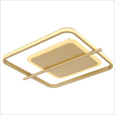 Plafón de techo dorado de aluminio, Reinald, 36W, 3000K LED