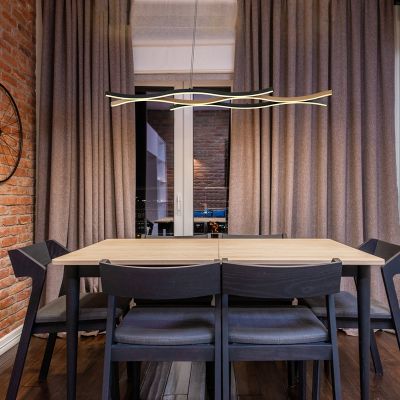 Lámpara colgante negra de aluminio, Geerten, 35W, 3000K LED