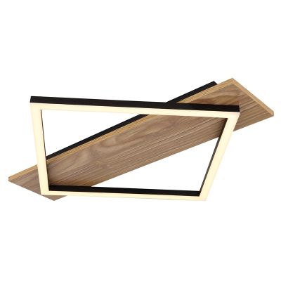 Lámpara de techo negra de metal, Beniamino, 18W, 3000K LED