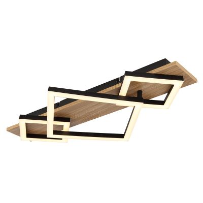 Lámpara de techo negra de metal, Beniamino, 24W, 3000K LED