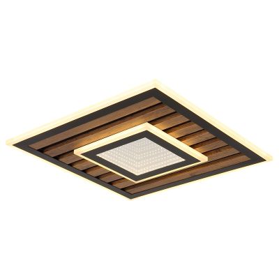 Lámpara de techo negra de metal, Wietze, 24W, 3000K LED