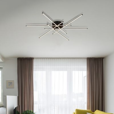 Lámpara de techo negra de aluminio, Leigh, 40W, 3000K LED