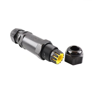 Acoplamiento de cable impermeable negro IP68, máx3 x 1,5 mm
