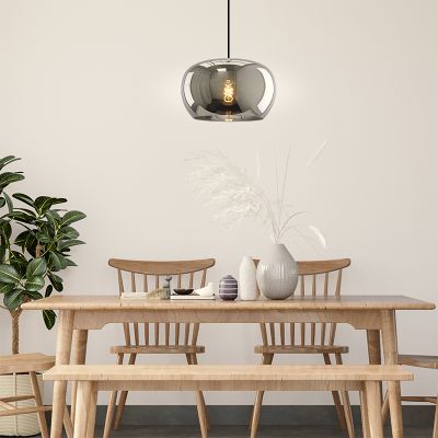 Lámpara colgante gris diseño, Vidro