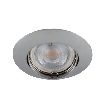 Foco empotrable cromado de aluminio, Rudo