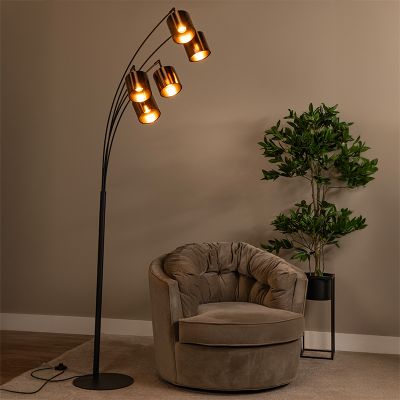 Lámpara de pie moderna color óxido, Rankos, con interruptor