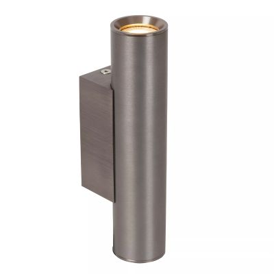 Aplique up down moderno gris, Dupla