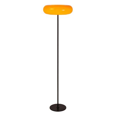 Lámpara de pie retro naranja, Sentino, con interruptor