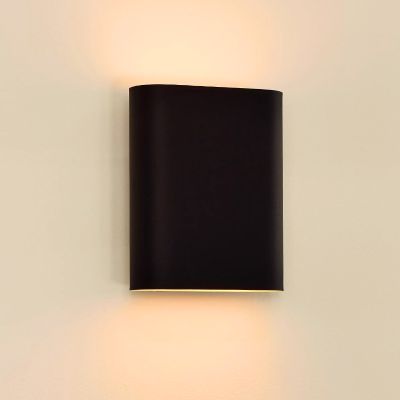 Aplique up down moderno negro, Ovalis