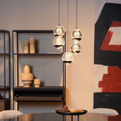 Lámpara colgante moderna negra, Sentubal, 5,2W, 2700K LED