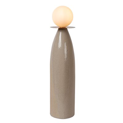 Lámpara de mesa de cerámica gris, Figaro, con interruptor
