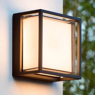 Lámpara exterior moderna negra, Singa, 9,6W, 2700K LED, IP54