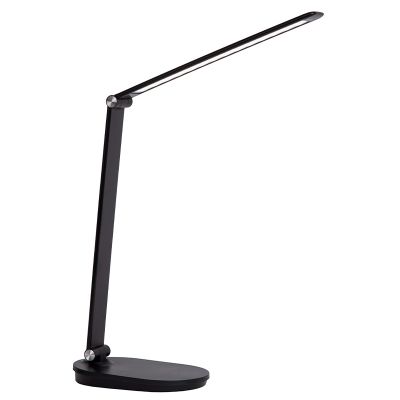 Flexo moderno negro, Aldwin, 8W, ajustable entre luz blanco cálido y frío LED, con regulador táctil