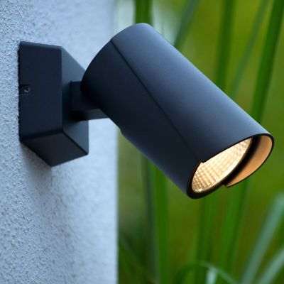 Lámpara exterior moderna antracita, Manal, 12W, 3000K LED, IP65