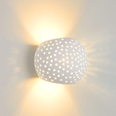 Aplique up down de yeso blanco, Gipsy