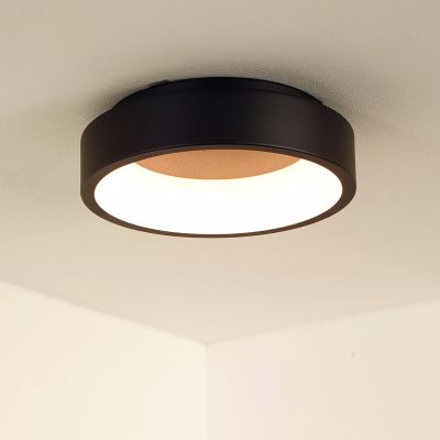 Plafón de techo moderno negro, Talowe, 20W, 3000K LED