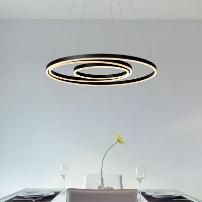 Lámpara colgante moderna negra, Triniti, 32W, 3000K LED