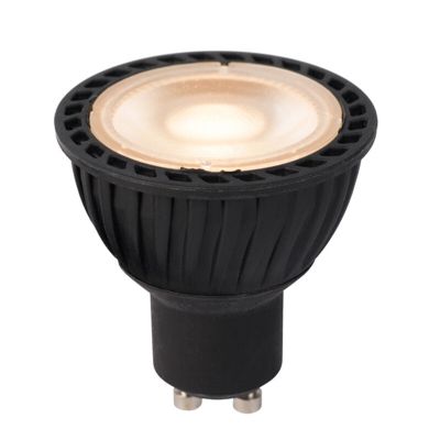 Lucide GU10 bombilla LED regulable, Jordan, negro, 5w, 2200K