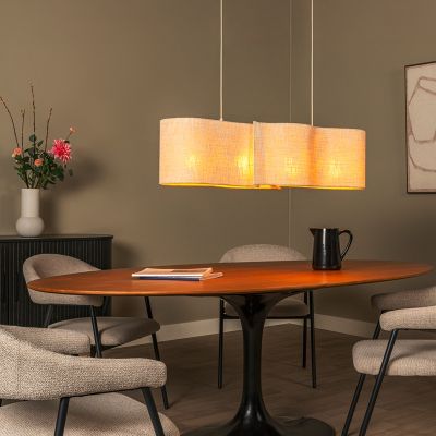 Lámpara colgante japandi beige, Chantal
