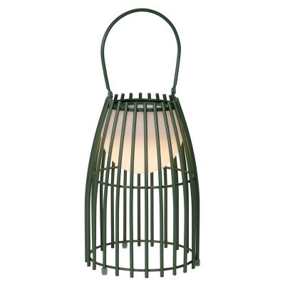 Lámpara de mesa exterior retro verde, Fjara, 0,3W, 2700K LED, IP44, con regulador táctil