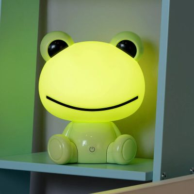 Lámpara de mesa infantil verde, Dodo Frog, 3W, 4000K LED