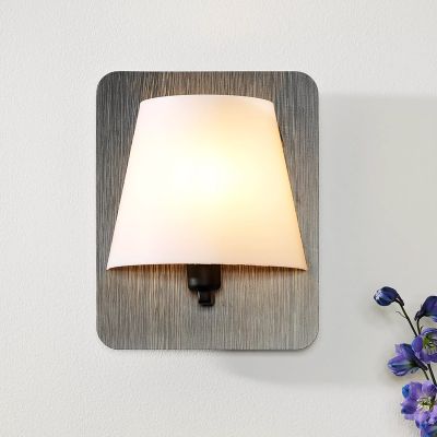 Aplique de madera gris, Idaho, con interruptor