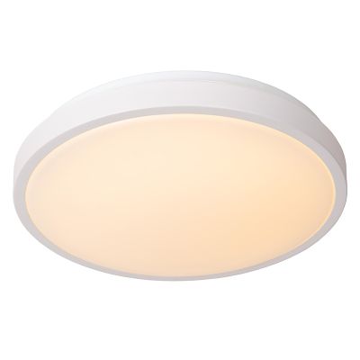 Lámpara de techo baño moderna blanca, Dasher, 18W, 2700K LED, IP44
