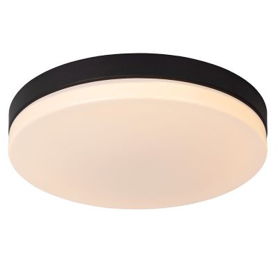 Lámpara de techo baño de plástico negra, Biskit, 36W, 2700K LED, IP44