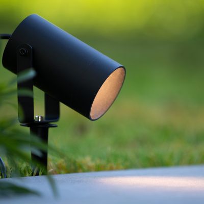 Estaca para jardín moderna negra, Taylor, IP44