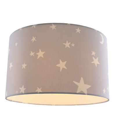 Lámpara de techo infantil gris de tela, Stars