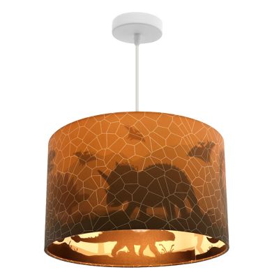Lámpara colgante infantil naranja moderna, Dino