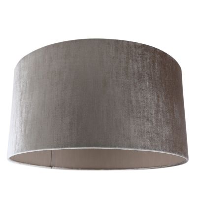 50 cm pantalla lámpara terciopelo gris, Emilius