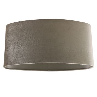 40 cm pantalla lámpara terciopelo gris pardo oval, Emilius