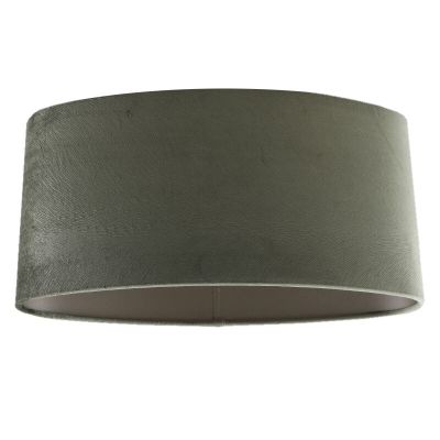 40 cm pantalla lámpara terciopelo verde oval, Emilius