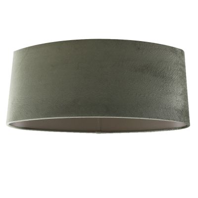 50 cm pantalla lámpara terciopelo verde oval, Emilius