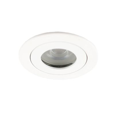 Foco empotrable baño blanco de aluminio, Dorx, IP44