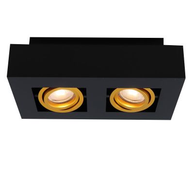 Aplique de techo de aluminio dorado, Noraly