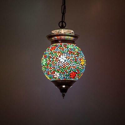 Lámpara colgante multicolor oriental, Nisrin